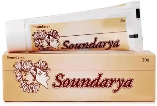 Saundarya Cream 30g – Herbal Ayurvedic Skin Brightening &amp; Anti-Aging Cream | Daily Moisturizer for Glowing, Spot-Free Skin