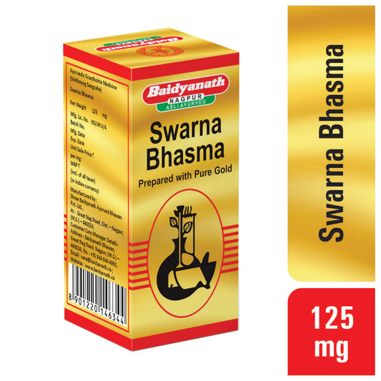 Baidyanath Swarna Bhasma 125 mg – Ayurvedic Gold Ash for Immunity, Vitality &amp; Rejuvenation
