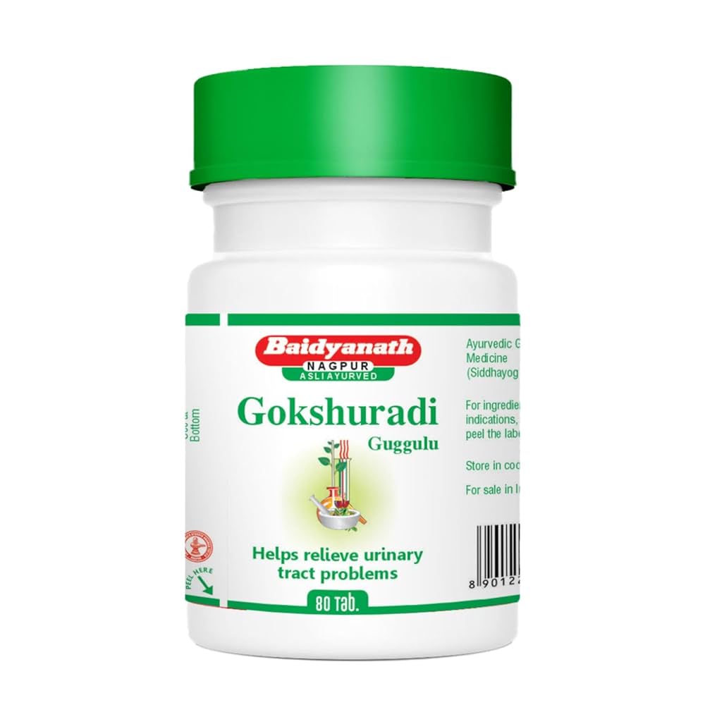 Baidyanath Gokshuradi Guggulu – Ayurvedic Tablets for Urinary Tract Health &amp; Kidney Care (80 Tablets)