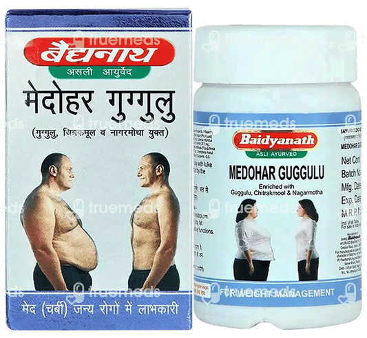 Baidyanath Medohar Guggulu – Ayurvedic Weight Management &amp; Metabolism Booster (80 Tablets)